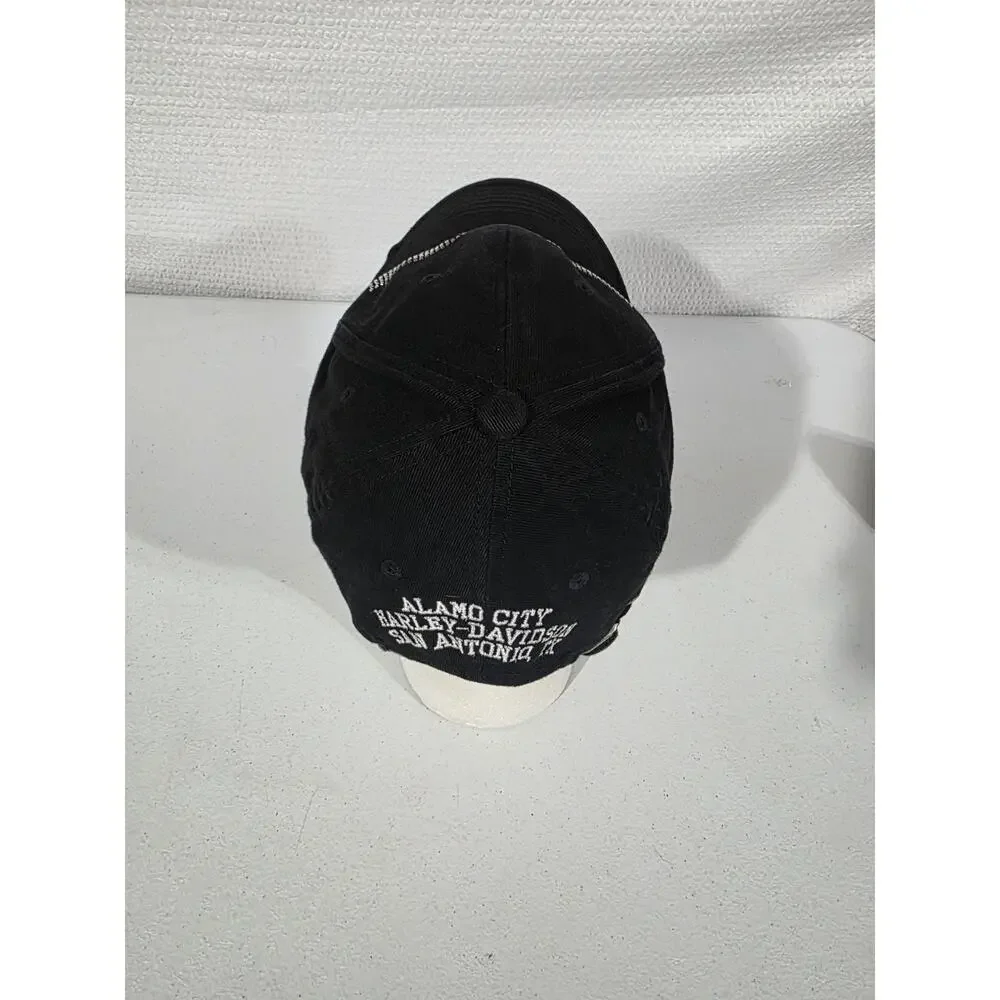 Harley-Davidson San Antonio TX Alamo City Black Hat Rhinestone Strapback Womens